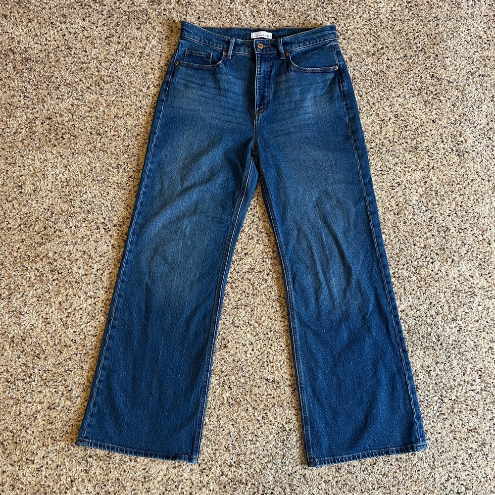 LOFT Women Classic Blue Wide Leg Jeans